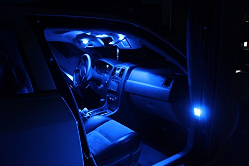 Luci a LED canbus per interni BMW Serie 3 E46 Coupé, 4 pezzi: 2 luci di lettura destra e sinistra, 2 luci per interno lato posteriore, colore: blu