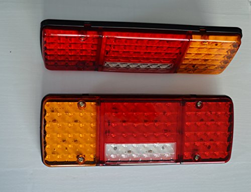 Luci posteriori a LED, 12 V, 5 funzioni, design ultra sottile, per camion, rimorchio, ribaltabile, autocarro, camper ecc., 2 pezzi