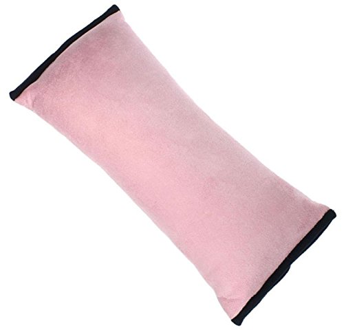 lucklyscar® Cuscino del Cinghia di sicurezza Cuscinetto regolabile cuscino del veicolo per proteggere Testa e Spalla Cuscino poggiatesta da Auto per Bambini (Rosa)