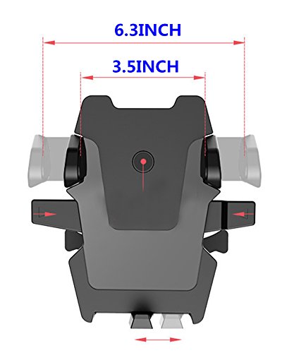lucklystar® Car Phone Holder Supporto Supporto da auto con forte ventosa per cruscotto e parabrezza con rotazione a 360 ° e Extendable Arm con Quick Release tasto