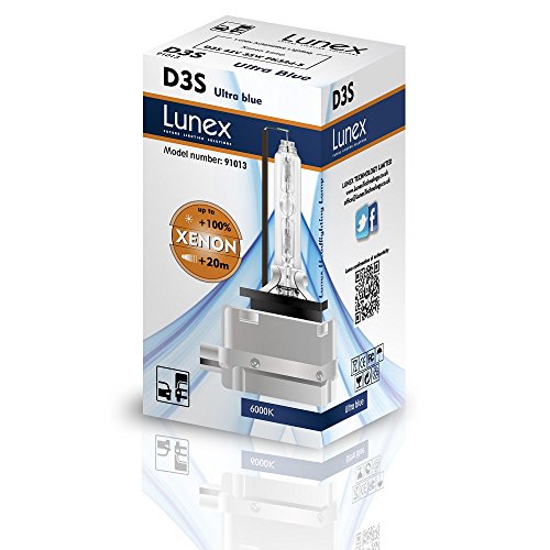 Lunex D3S Faro lampada allo xeno lampadina di ricambio, xenon 6000K, set di 2
