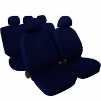 Lupex Shop zip_airB Coprisedili per Auto con Airbag Laterali, Blu Scuro, Set di 6