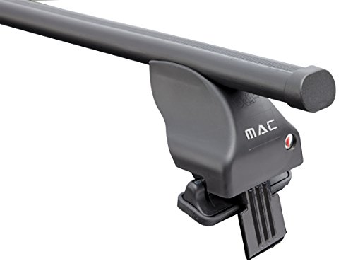 MAC 5000S GR.21 - Barre portapacchi da tettuccio auto, in acciaio, colore: nero, lunghezza 130 cm