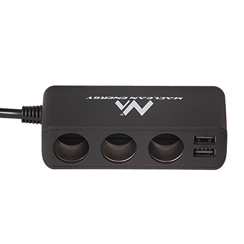 Maclean mce117 auto caricatore voltmetro accendisigari distributore a 3 prese 2 X USB 4,8 a 5 V Caricabatteria da auto