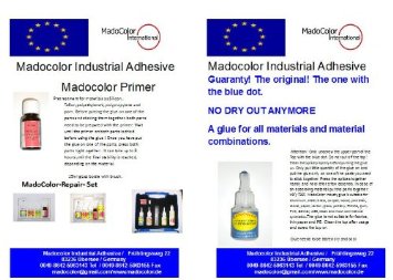 Madocolor Industrieklebstoff 10g 100g/99,- Euro klebt fast alle Matrialien