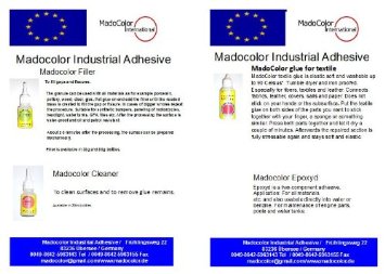 Madocolor Industrieklebstoff 10g 100g/99,- Euro klebt fast alle Matrialien