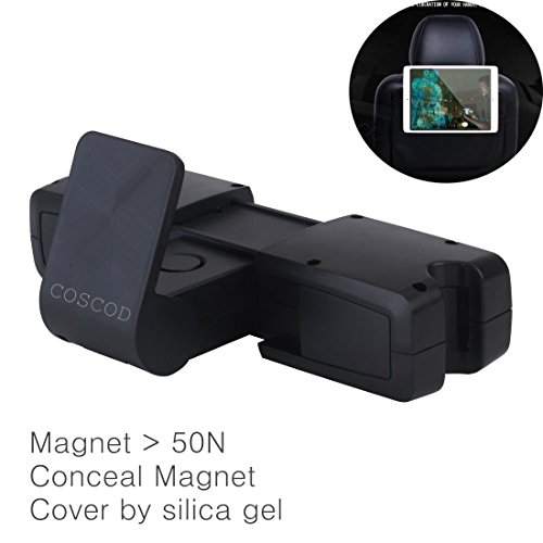 Magnetico per poggiatesta auto, Coscod laptop completamente regolabile magnetico supporto per iPhone 8 x 7 8PLUS 6S 6, iPad Pro 32,8 cm e tablet, progettata appositamente per l
