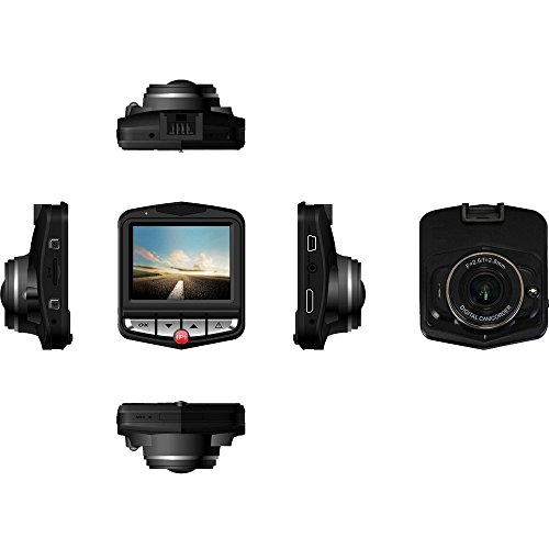 Majestic VD 201 - Videocamera da auto Monitor 2.36" LCD, Registra Full HD su scheda SD (non inclusa) ,Lente grandangolo 140° gradi, Microfono e Altoparlante integrati, Nero