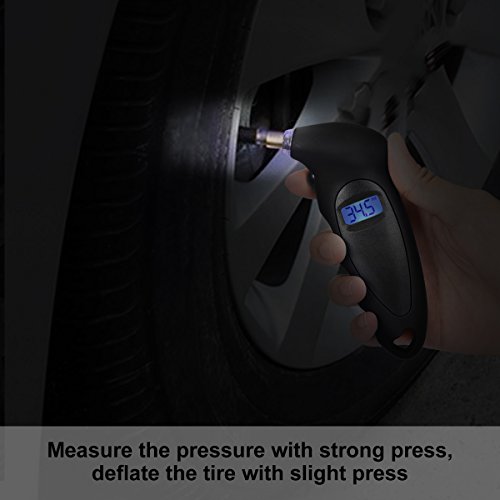 Manometro Pneumatico Digitale Pressione Pneumatico con LCD Pathonor per Auto, Camion, Moto e Biciclette