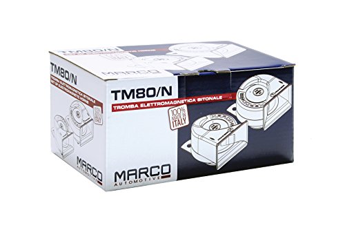 Marco TM80/N Coppia di Trombe Elettromagnetiche Bitonali a Due Morsetti