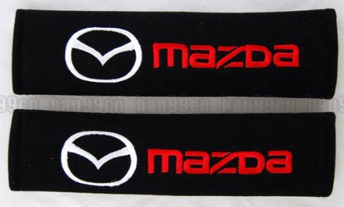 Mazda - Coppia di cuscinetti copricintura, morbidi, con velcro