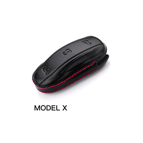 Meisijia Per Custodia protettiva per chiave auto in pelle per auto modello Tesla Model X 4D