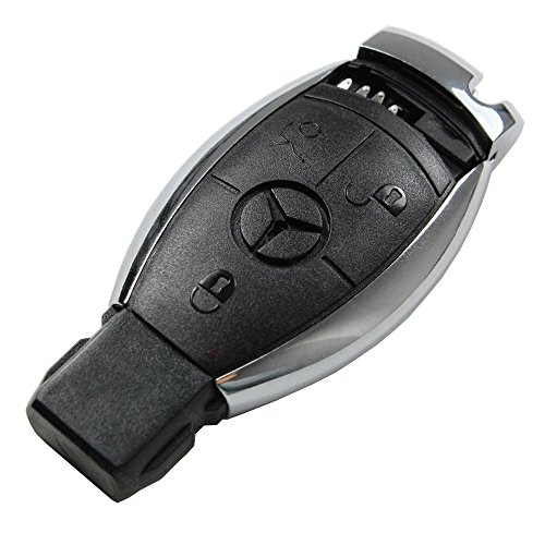 Mercedes Benz Auto Portachiavi 3 tasti gomma W176 W204 W211 W245 + Batterie clip nuovo