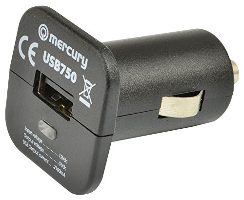 Mercury Compact USB In Car Charger 2100mA