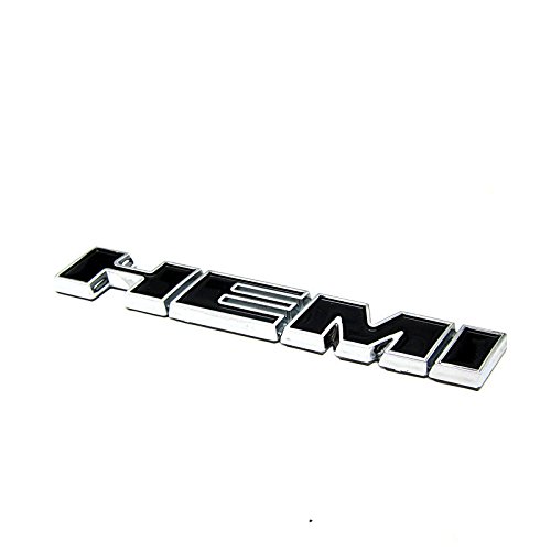 metallo emblema adesivo Hemi Nero con cromo