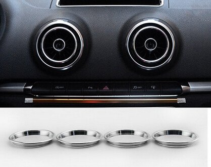 Metallo opaco interior Cener console + Side aria condizionata Air Vent Outlet cover Trim pezzi per auto di ADA3
