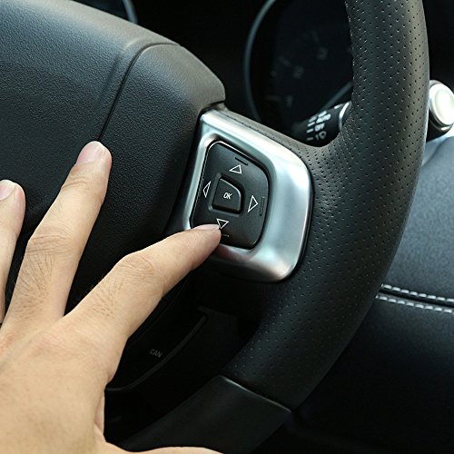 METYOUCAR ABS Chrome interior Accessory Steering Wheel Button sticker