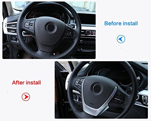 METYOUCAR ABS Chrome Steering Wheel cover Trim adesivi