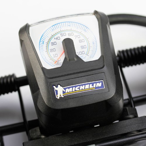 Michelin 92418 Pompa a pedale, 1 cilindro con manometro