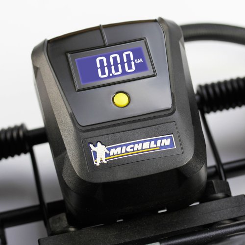 Michelin 92421 Pompa a pedale, 2 cilindro con indicatore digitale