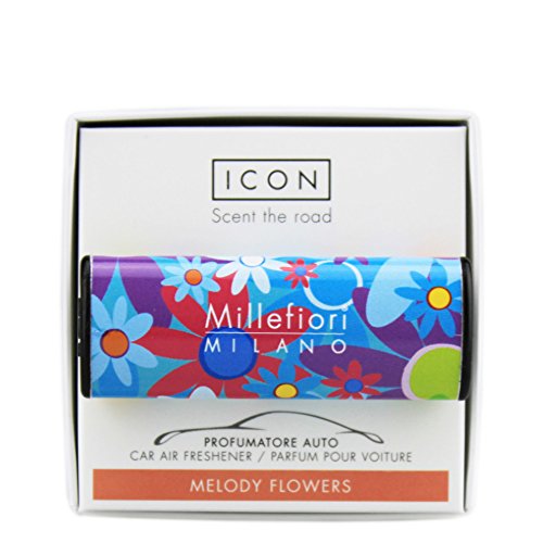 Millefiori Milano, deodorante per auto Car air freshener Icon, linea Cuori e fiori, fragranza Melody Flowers, codice articolo 16CAR06