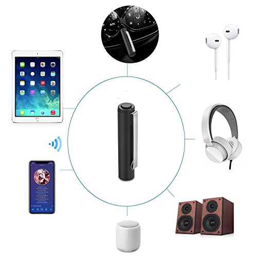 Mini Ricevitore Bluetooth Audio per Auto per Smartphone Adattatore Wireless Audio Musica Stereo con 3,5 mm Jack Audio