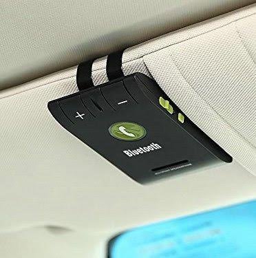 MMOBIEL Kit vivavoce Bluetooth 4.0 per parasole vivavoce per auto con Kit Auto Power On Car (Nero)