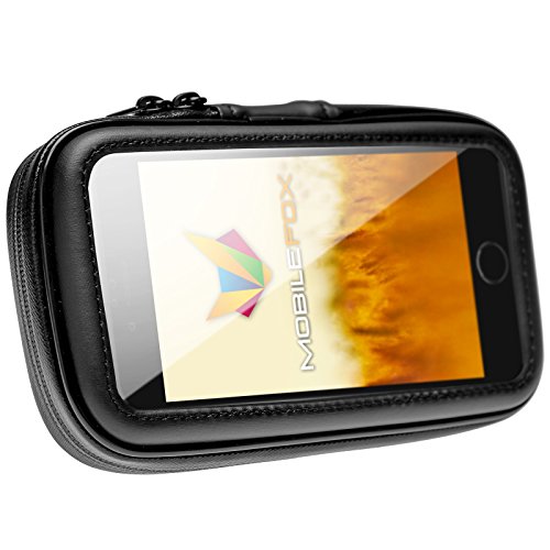 Mobilefox Supporto da manubrio per smartphone con rotazione a 360°, con morsetto, impermeabile, per Huawei Mate 9/S, colore nero