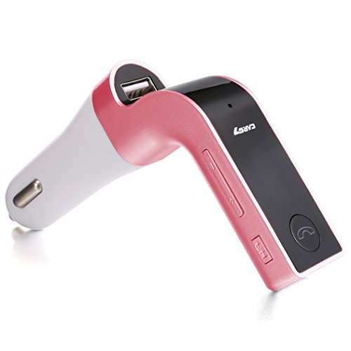 MOKE Nuovo Kit Lettore MP3 LCD Wireless FM del modulatore del trasmettitore del caricatore per auto Bluetooth (Rose)