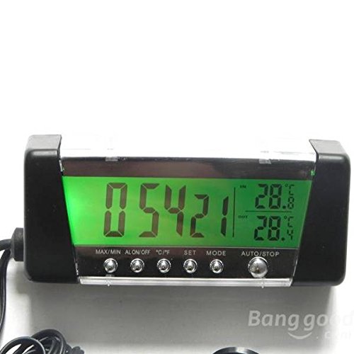 Moppi Auto lcd orologio visualizzazione termometro digitale della temperatura igrometro auto