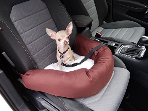 Morbido seggiolino auto con cintura e cinghie di fissaggio sedile per cani/gatti/Pet, Material: Stoff, mit Hundegurt, Größe 45 x 45 x 18 cm