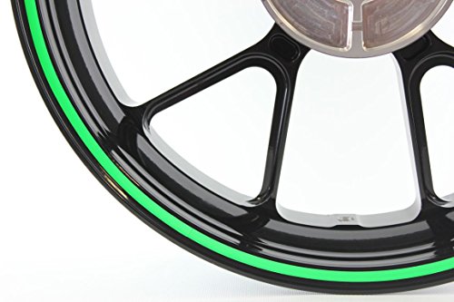 Motorsticker Adesivo curve cerchio a strisce con applicatore per motocicli (e auto) per ruote da 20" - Fluorescente Rosso - 5mm (2189-036)