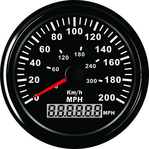 mph GPS tachimetro contachilometri 0 – 200 mph 0 – 300 km/h per auto moto da corsa 85 mm con retroilluminazione