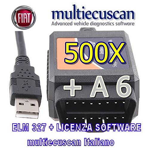 Multiecuscan ELM modificata CAN + software FIAT 500X JEEP Service Proxy