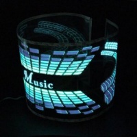 Musica Ritmo suono attivato Light Equalizer Lampada LED Car Sticker 12V