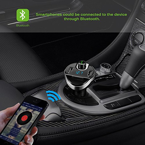Myfei Bluetooth Music player modulatore trasmettitore FM, kit auto per batteria auto con mani libere