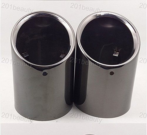 New 2PCS terminale scarico cromato in acciaio INOX auto marmitta tubo punta raccordi per tubi di fine color argento Custom Fit