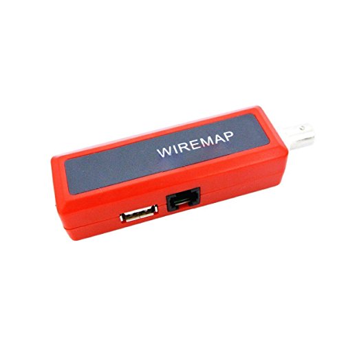 NF-868-Tester per cavi di rete LAN USB Rilevatore Tester per cavo coassiale, gamma 1200 m, colore: rosso