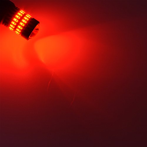 Ngcat 1200LM Red 1156 lampadine LED molto luminoso chipset 48-smd 4014 LED BA15s 7506 1095 1141 lampadine LED con proiettore per luci di segnalazione di coda backup Reverse luci di segnalazione (confezione da 2)