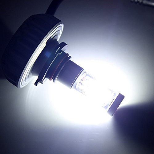 NightEye 2×9005 LED lampadine del faro di conversione Kit 60W (30W ogni lampadina), 4400 LM (2200LM ogni lampadina), 6000K, DC 12-24V, fari con Bianco CREE, 3 anni di garanzia