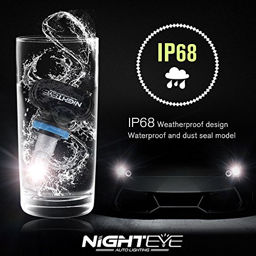 Nighteye H11 - Kit di 2 lampadine LED per i fanali dell’auto, 50 W, 8000 lumen, 6500 K, kit di conversione con chip LED CSP per luci di marcia diurna e fendinebbia