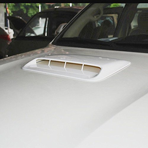 Nirnanada auto decorative Air Flow aspirazione Hood scoop Vent cofano copertura bianco universale