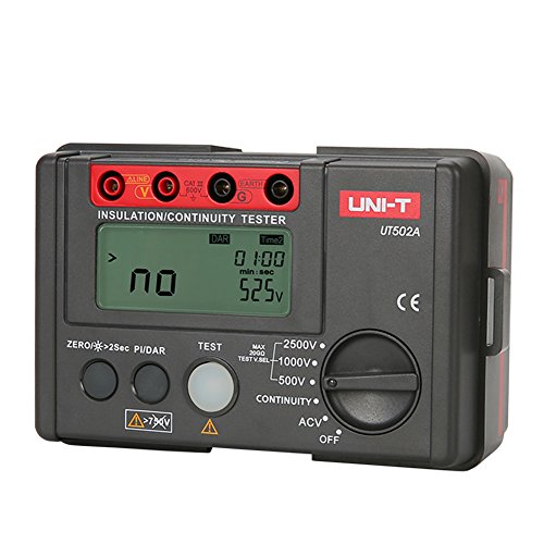 Nktech uni-t UT502 A Pi/DAR LCD retroilluminato tester di resistenza di isolamento Meter auto Range Megohmmeter voltmetro con tensione di prova 500 V/1000 V/2500 V + tl-1 cacciavite