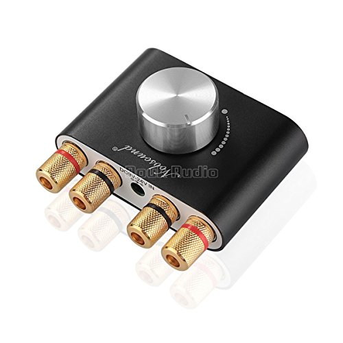 nobsound mini Bluetooth endstufe; Stereo Hi-Fi Digital Amp 2.0 canali 50 W × 2 con AUX/USB/Bluetooth ingresso; Wireless Audio Receiver; PC scheda audio con adattatore di alimentazione (nero)