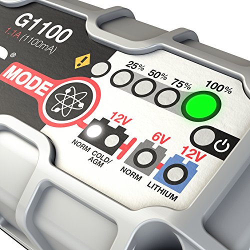 Noco G1100EU Genius Caricabatteria Smart, 6 V/12 V, 1.1 A, Ottimizzato per Batterie Start-Stop
