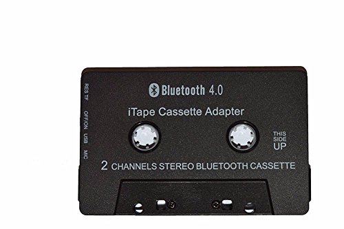 [nuova versione] Itape Bluetooth V4.0 + EDR lettore cassette adattatore ricevitore audio con microfono, slot Micro SD TF per lettore cassette cassette da scrivania o auto