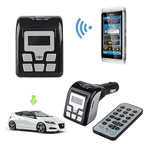 Nuovo Bluetooth Auto MP3 Player FM Trasmettitore FM modulatore USB-SD MMC Schwarz LCD + Telecomando