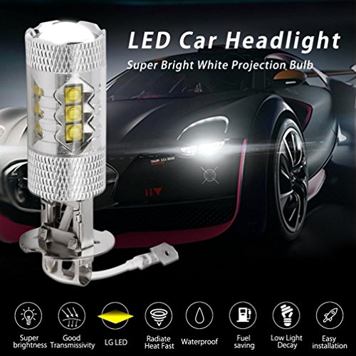 NuoYo 2*H3 LED 6000k LED Lampada Per Fari Antinebbia Auto, 35W12V 800LM LED Lampada del Faro Dell