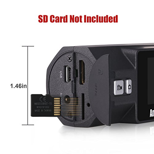 oasser auto fotocamera Dash Cam Car DVR Video Recorder FHD 1920 x 1080p con 32 GB scheda micro SD G-sensor grandangolo 170 ° visione notturna rilevamento del movimento e Loop Recorder