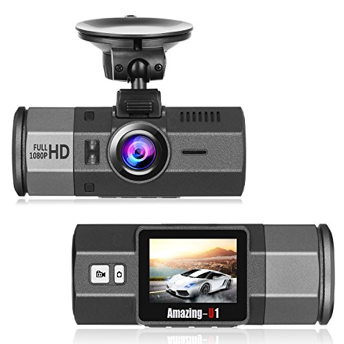 Oasser Dash Cam Telecamera per Auto WDR Full HD 1080P G-Sensor Angolo di Ripresa 170° Registrazione in Loop